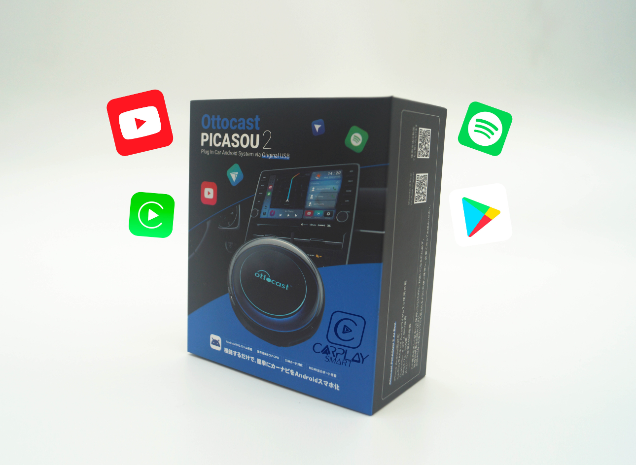 Ottocast PICASOU 2 - Adaptador de vídeo y CPlay Inalámbrico USB